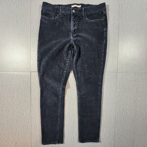 Levis Pants Womens 32 Black 311 Shaping Skinny Corduroy Casual Pockets Ladies